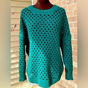 TORRID s3 (3X) loose knit sweater-looks NEW-Forest green-fabric tag missing